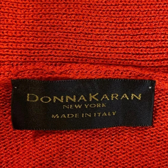 Donna Karan Women's Open Front Wool/Silk Blend Drape Cardigan Size M - Picture 6 of 11